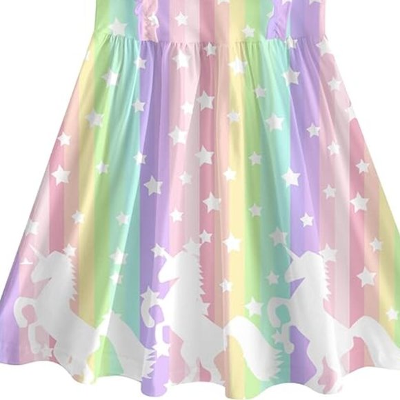 NEW Toddler Dress for Kids Summer Beach, Ruffle Sleeveless Tie Back Sundress - Picture 6 of 6